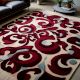 Handtufted Crimson Swirl Harmony Wool Rug