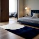 Handtufted Navy Minimalist Wool Rug