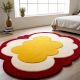 Handtufted Sunshine Blossom Round Wool Rug