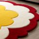 Handtufted Sunshine Blossom Round Wool Rug