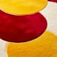 Handtufted Sunset Trio Circle Wool Rug