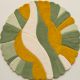 Handtufted Verdant Swirl Petal Wool Rug