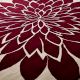 Handtufted Crimson Petal Burst Wool Rug
