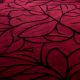 Handtufted Crimson Vine Pattern Wool Rug