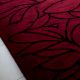 Handtufted Crimson Vine Pattern Wool Rug
