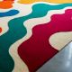 Handtufted Playful Waves Color Wool Rug