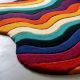Handtufted Layered Sunset Ripple Wool Rug