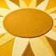Handtufted Golden Sunburst Play Wool Rug