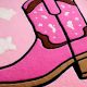 Handtufted Pink Cowboy Boot Wool Rug