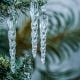 20 Pieces Clear Glass Icicle Ornaments – Elegant Christmas Tree Hanging Decorations