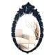 Ebony Leaf Oval Mirror