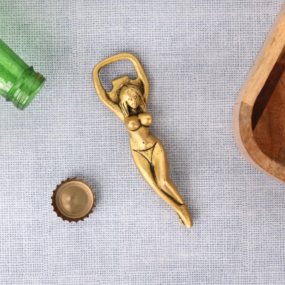 Solid Brass Lady Bottle Opener