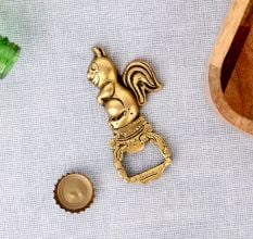 Brass Squirrel Figural Bottle Opener
