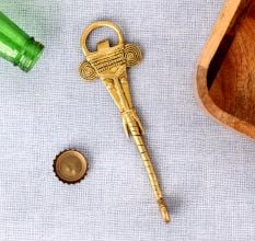 Brass Bottle Opener With Tribal Elephant Face