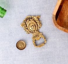 Brass Bottle Opener Tribal Head Shaped Soda Beer Bottle Opener