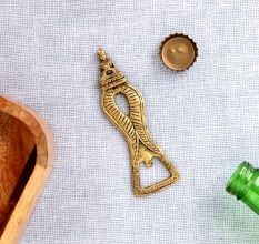 Brass Sitting Buddha Bottle Opener With Engraved Design