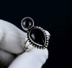 Black Onyx 925 Sterling Silver Ring Handmade Dainty