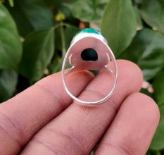 Malachite 925 Sterling Silver Ring Handmade Boho Jewelry