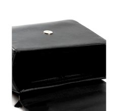 Elegant Vegan Leather Sling Bag With Silver Medallion Charm