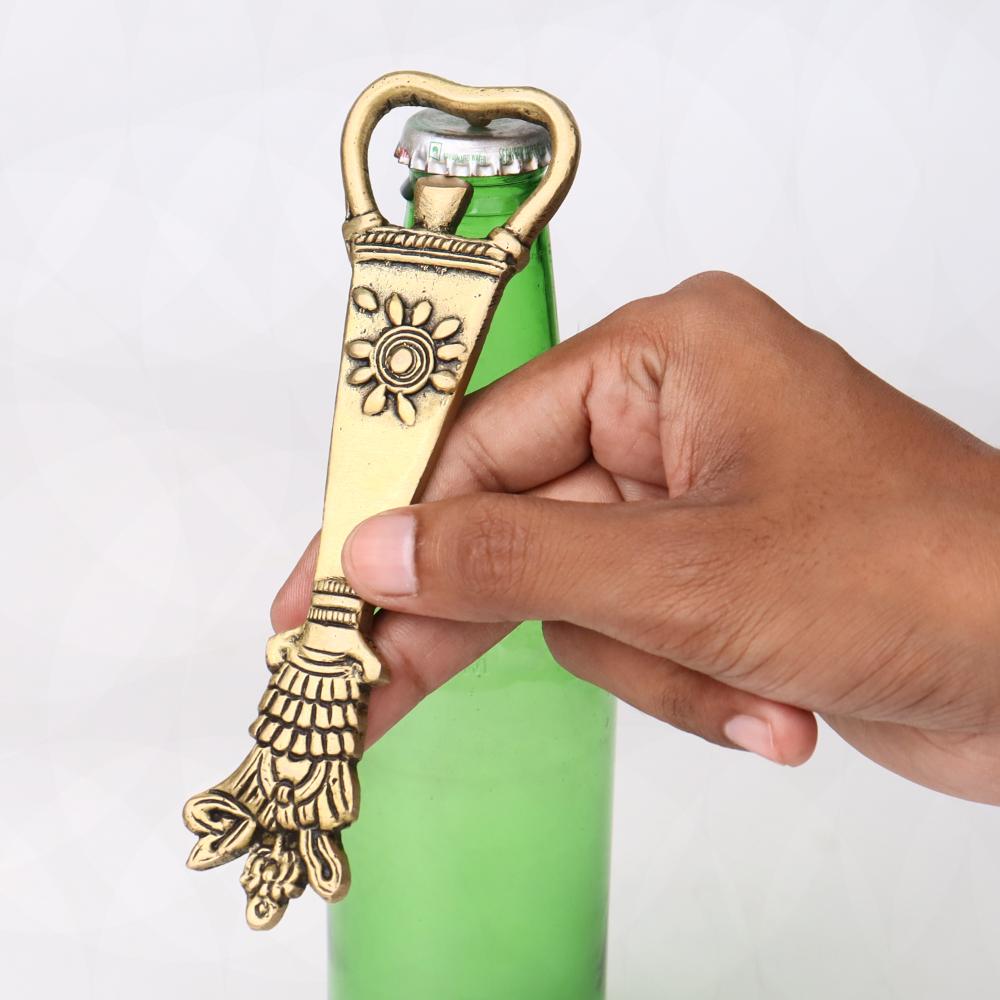 Flower Top Brass Bottle Opener