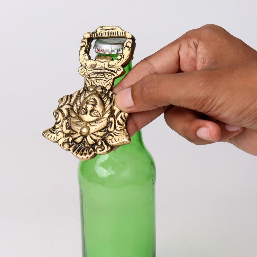 Brass Bottle Opener Tribal Head Shaped Soda Beer Bottle Opener