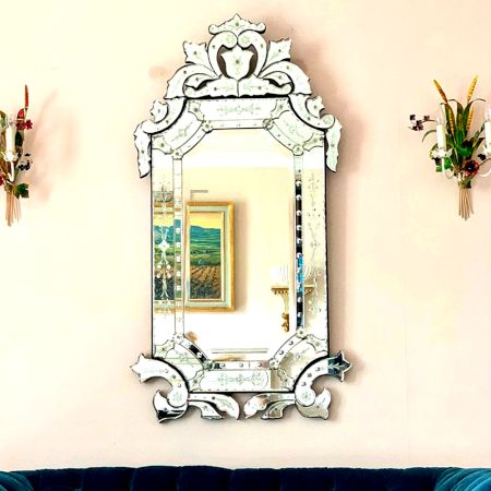 Vintage Crest Venetian Mirror