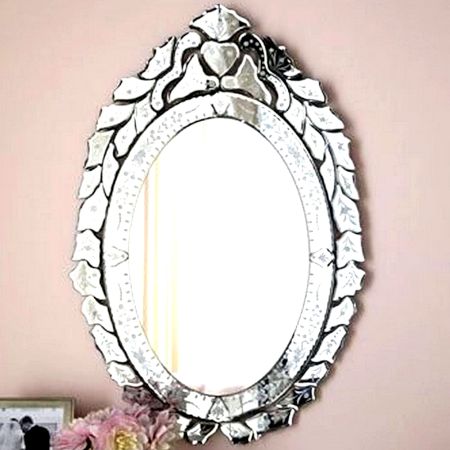 Serene Scroll Round Mirror