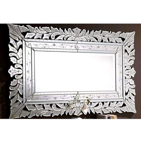 Lattice Oval Frame Mirror