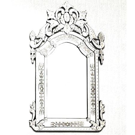 Elegant Arch Floral Mirror
