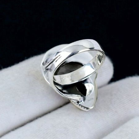 Crescent Moon 925 Sterling Silver Ring Handmade Boho Jewelry