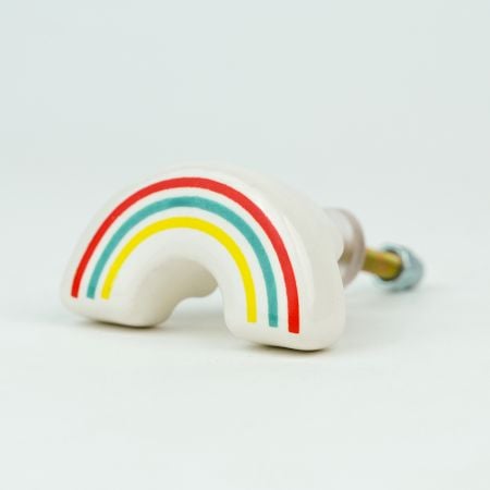 Multicolor Handmade Ceramic Rainbow Shape Drawer Knob