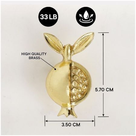 Handmade Golden Pomegranate Design Iron Wall Hook