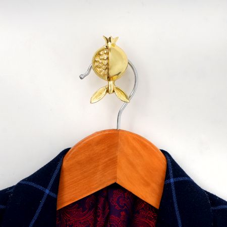 Handmade Golden Pomegranate Design Iron Wall Hook