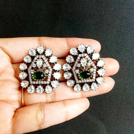 Handcrafted Vibrant Stone Drop Earrings Design