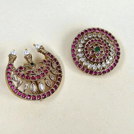 Handcrafted Graceful Coral Hair Accessory Piece