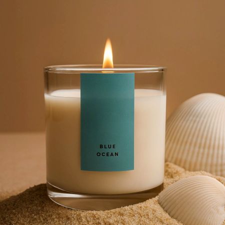 Blue Ocean Breeze Serene Scented Soy Wax Candle