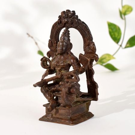 Vintage Copper Divine Goddess Matangi Statue for Temple