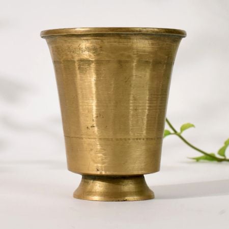 Handmade Brass Puja Pot for Home Temple