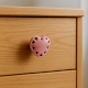 Pink Heart Ceramic Knob
