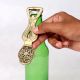 Traditional Brass Bottle Opener Engraved Floral Design