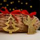 Handmade Golden Aluminium Christmas Ornaments - Set of 6