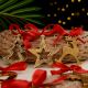 Handmade Golden Aluminium Christmas Ornaments - Set of 6