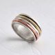Mixed Metal Stacking 925 Sterling Silver Ring