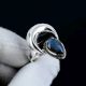 Handmade 925 Sterling Silver Labradorite Ring Crescent Moon Design for Women