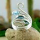 Blue Topaz 925 Sterling Silver Ring Handmade Boho Jewelry
