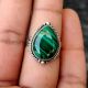 Boho Malachite Ring 925 Sterling Silver Handmade Gemstone Jewelry
