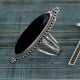 Boho Black Onyx Ring 925 Sterling Silver Handmade Gemstone Jewelry