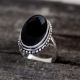 Black Onyx Gemstone Ring 925 Sterling Silver Handmade Jewelry for Women