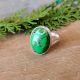 Green Copper Turquoise 925 Sterling Silver Ring Handmade Boho Jewelry