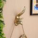 Handmade Antique Golden Fox Design Aluminium Wall Hook